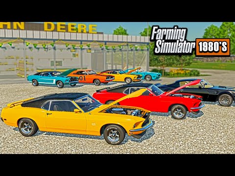 1980'S- LOCAL FARMER'S DRAG RACE! (FORD MUSTANG, TRANSAM, DODGE CHARGER etc.) | FARMING SIMULATOR