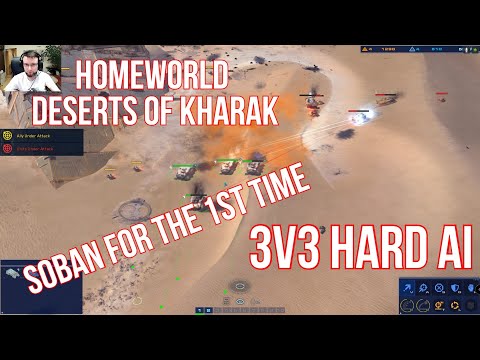 3 v 3 hard AI, Homeworld: Deserts of Kharak, playing as the Soban for the 1st time