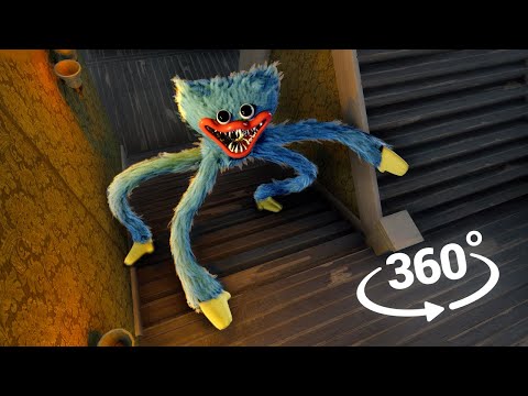 360° Huggy Wuggy breaks into the haunted house in real life!