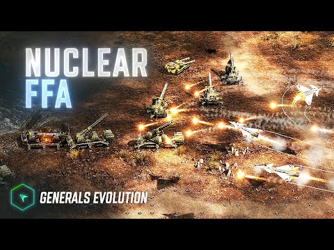 5 Player Nuclear FFA – Autumn Garden – Generals Evolution