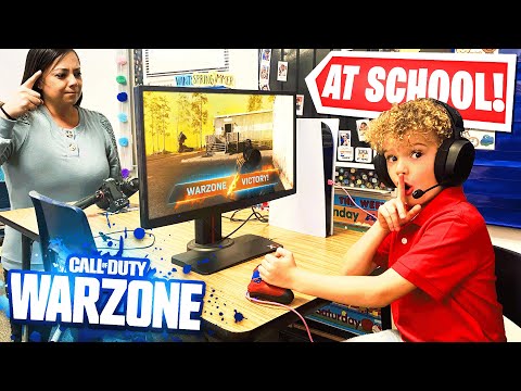 7 Year Old Plays WARZONE in School (Teacher Gets MAD)