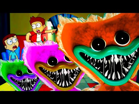 All Colours Huggy Wuggy in Poppy Playtime Game | Shiva and Kanzo Gameplay