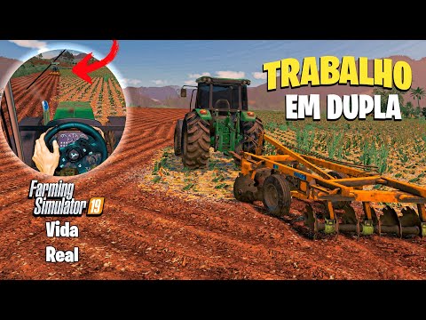 Arando a nova área com os 2 tratores 😍 | Simulando ao máximo #80 | Farming simulator 19
