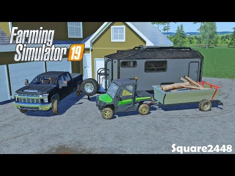 Buying 2020 Duramax & Camper Trailer | Tree Cleanup | Homeowner | Farming Simulator 19