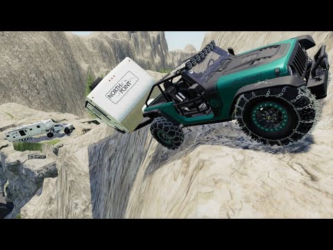 Camper falls off dangerous mountain driving jeep | Farming Simulator 19