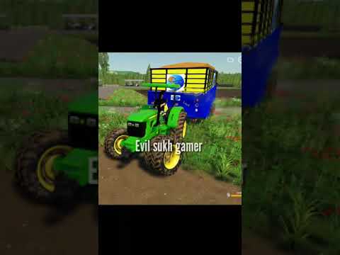 Check sound 🔥🔥.Johndeer with 20 Ft Tralla in Farming simulator 19 | Evil sukh gamer
