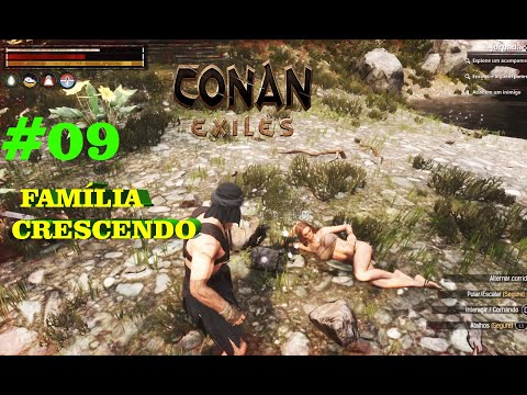 CONAN EXILES: #09 PEGUEI A FREYA, A FAMÍLIA AGORA VAI CRESCER SOBREVIVENDO CONAN EXILES #CONANEXILES