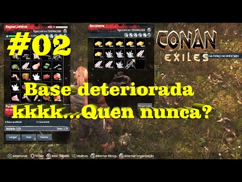 CONAN EXILES PARTE 02 SERVIDOR OFICIAL O BOM E VELHO CONAN COM SUAS BASES DETERIORADAS #CONANEXILES