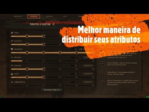 Conan exiles, qual a melhor maneira de distribuir seus pontos de atributos
