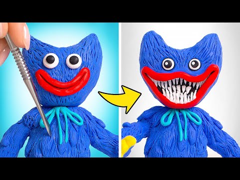 DIY Huggy Wuggy dengan Tanah Liat