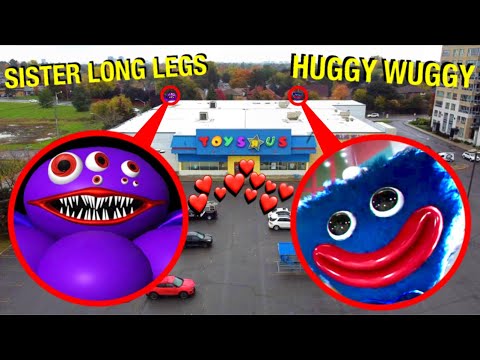 DRONE CATCHES SISTER LONG LEGS & HUGGY WUGGY AT POPPY PLAYTIME TOY FACTORY!! (WE FOUND THEM)