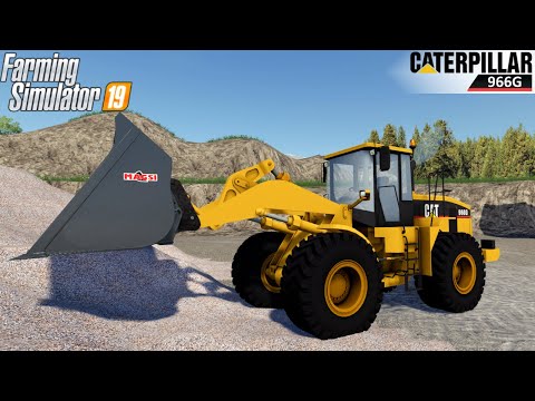 Farming Simulator 19 – CATERPILLAR 966G Wheel Loader Working In A Stone Quarry