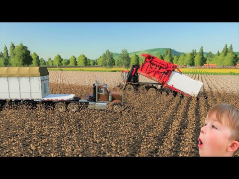 Farming simulator 19 | There was a huge traffic jam and using our big truck