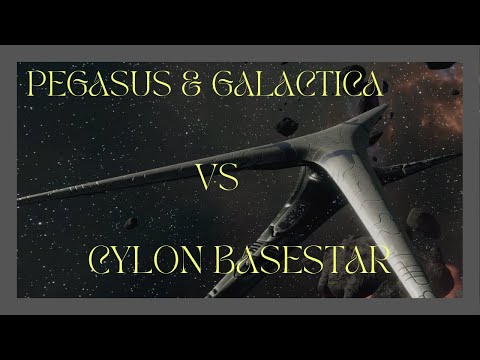 Galactica and Pegasus VS Cylon Basestar | Battlestar Galactica Deadlock