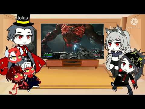 helluva boss react to Doom Slayer vs icon of sin. HD. #gachaclub #Doometernal #helluvaboss