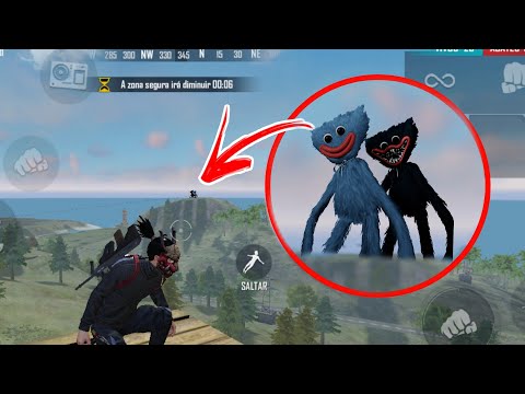 Huggy Wuggy e o Black Wuggy entrou no Free fire