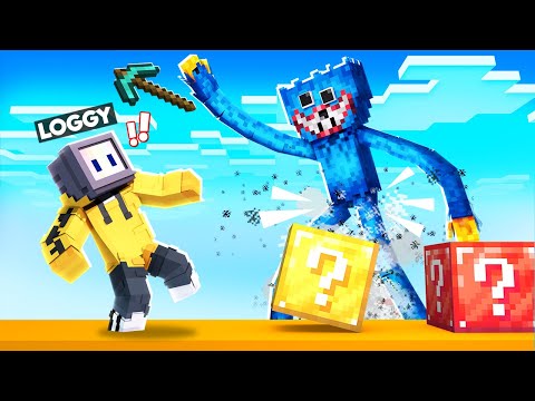 HUGGY WUGGY LUCKY BLOCK RACE WITH LOGGY | MINECRAFT
