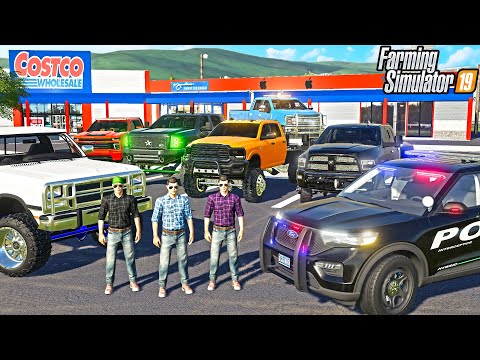 LUXURY LIFTED TRUCK MEET (COPS CALLED) | FARMING SIMULATOR 2019