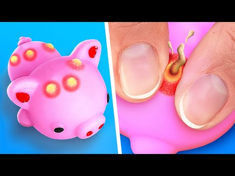 Mean Girl vs Nice Girl! How to Make DIY Squishy and Fidget Toys For Free💰
