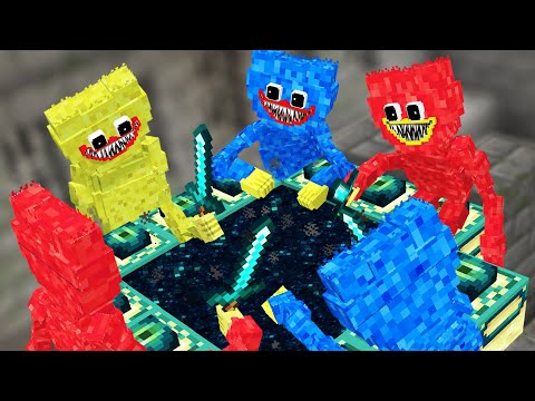 Minecraft but Huggy Wuggy beats the game for me