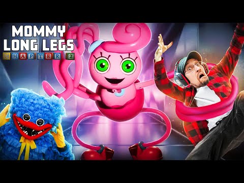 Mommy Long Legs replaces Huggy Wuggy, Makes Him Sad! (FGTeeV Poppy Playtime Chapter 2 Mod)