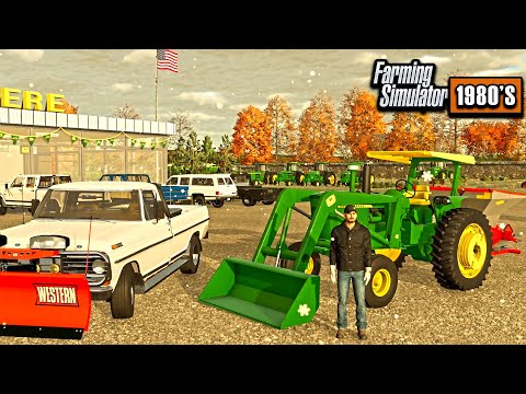 PREPARING FOR A BIG BLIZZARD AT DEALERSHIP! (ROLEPLAY) | FARMING SIMULATOR 1980'S