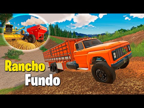 Puxando a bazuca e atolando caminhão no Rancho Fundo | Farming simulator 19