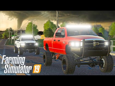 REDNECKS CHASE A TORNADO & THIS HAPPENS | Farming Simulator 19