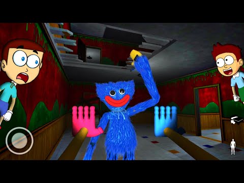 Scary Five Nights of Huggy wuggy | Shiva and Kanzo Gameplay