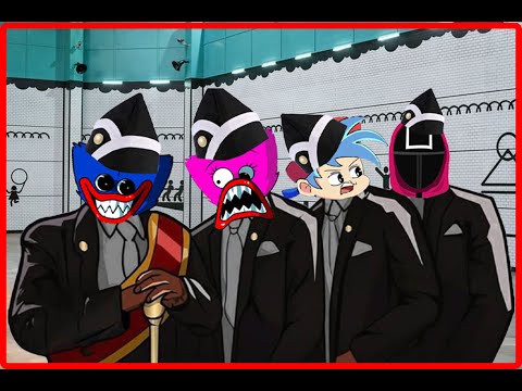 Squid Game & Huggy Wuggy  Kissy Missy In Poppy Playtime – Meme Coffin Dance COVER Astronomia #Shorts