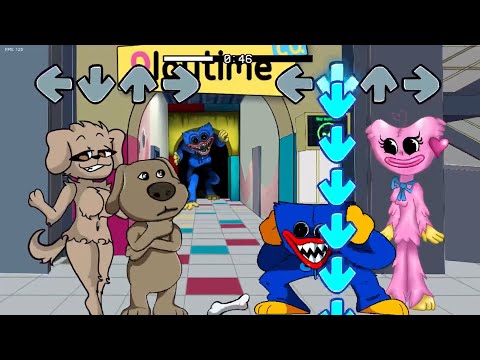 Talking Ben & Bella VS Huggy Wuggy & Kissy Missy (New Characters) // FNF New Mod x Poppy Playtime