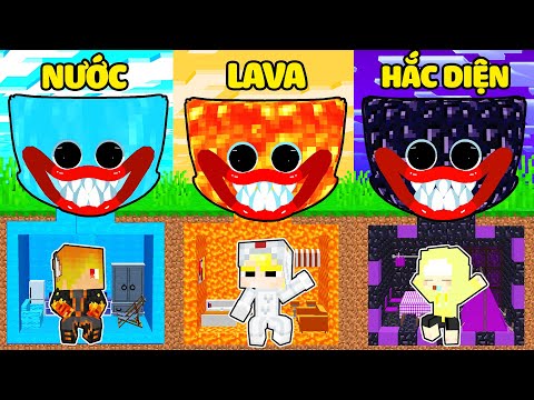 TÔ GÀ THỬ THÁCH 24H XÂY HẦM BÍ MẬT HUGGY WUGGY SIÊU AN TOÀN TRONG MINECRAFT*HẦM BÍ MẬT HUGGY WUGGY