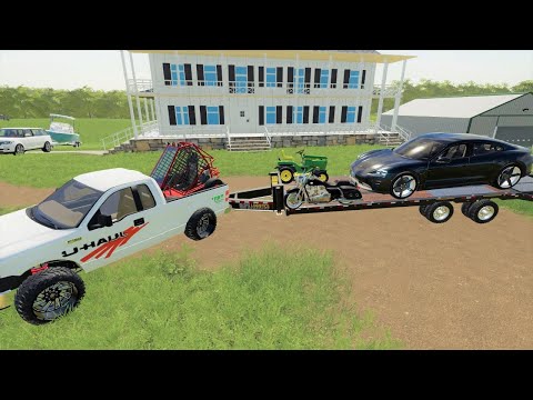 Using U-Haul to move Millionaires to a mansion | Farming Simulator 19
