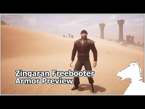 Zingaran Freebooter + Pirate Items Armor Preview | CONAN EXILES