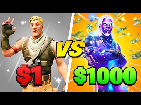 $1 vs $1000 Fortnite Skin!