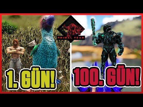 100 Gün Primal Fear Modunda Hayatta kalmaya Çalıştım | Ragnarok | Ark Survival Evolved