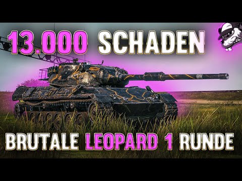 13.000 Schaden – Brutale Leopard 1 Runde [World of Tanks – Gameplay – Deutsch]