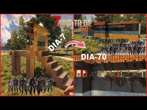 7 Days to Die GUIA BASE 2021 Estructura anti hordas Horda gigante