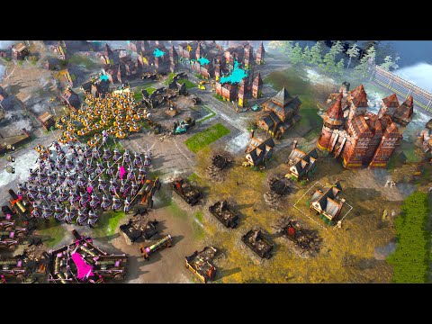 Age of Empires 4 – 4v4 MASSIVE MONGOL HORDE | Multiplayer Gameplay