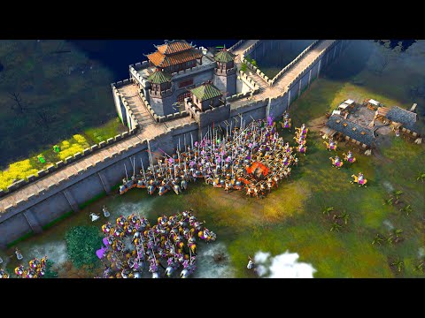 Age of Empires 4 – 4v4 THE GREAT WALL | Multiplayer Gameplay