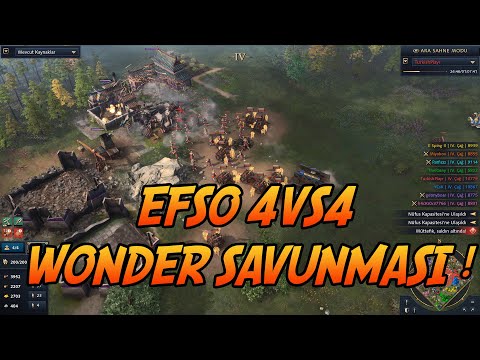 Age of Empires 4 | Efsane 4vs4 Wonder Maçı | 8000 Asker Öldü!