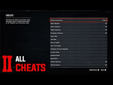 All 37 Cheats (How to Enter All Cheat Codes) – Red Dead Redemption 2