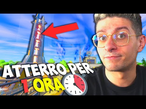 ATTERRO PER 1 ORA ALL' ACCELERATORE SU FORTNITE !! (nuovo landing)