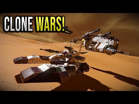 Clone Wars Tanks and Gunships! – Star Wars – Space Engineers