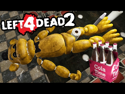 DRUNK GOLDEN FREDDY! | Left 4 Dead 2 (Fnaf Map) #1