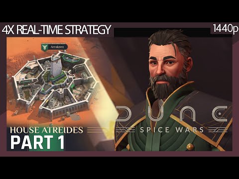 Dune: Spice Wars (2022) House Atreides Part 1 – 4X real-time strategy (No commentary) 1440p