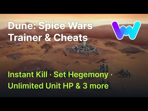 Dune: Spice Wars Trainer +6 Cheats (Set Hegemony, Instant Kill, Max Relations, & 3 More)