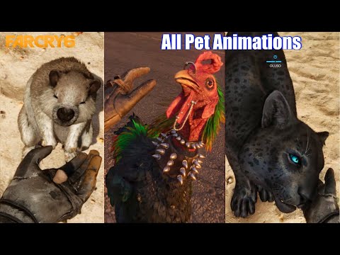 Far Cry 6 – Petting all Companions & Animals (Pet Animations)