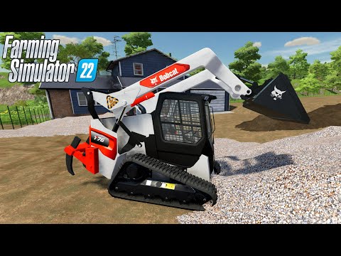 Farming Simulator 22 – BOBCAT T 76 Moving Gravel In House Construction
