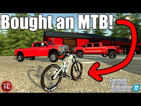 Farming Simulator 22: BUYING My NEW MOUNTAIN BIKE in my LIFTED DURAMAX! (House Tour)